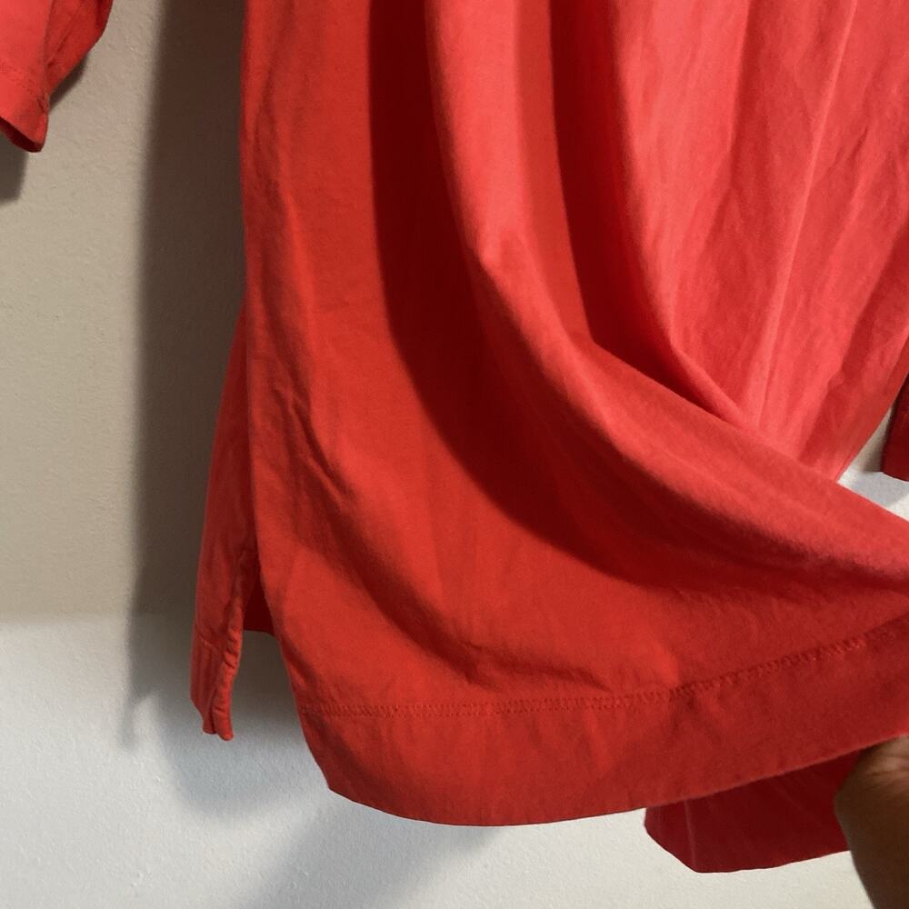 Lauren Ralph Women’s 3/4 Sleeves Red Cotton Shirt 1X Pullover Tunic Casual Top - Picture 7 of 7